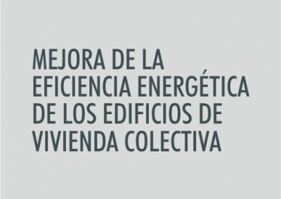 ASIGNATURA Mejora de la eficiencia energética de los edificios de vivienda colectiva