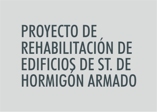 ASIGNATURA Proyecto de rehabilitación de edificios de estructura de hormigón armado