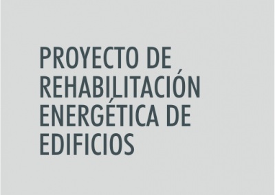 ASIGNATURA Proyecto de rehabilitación energética de edificios